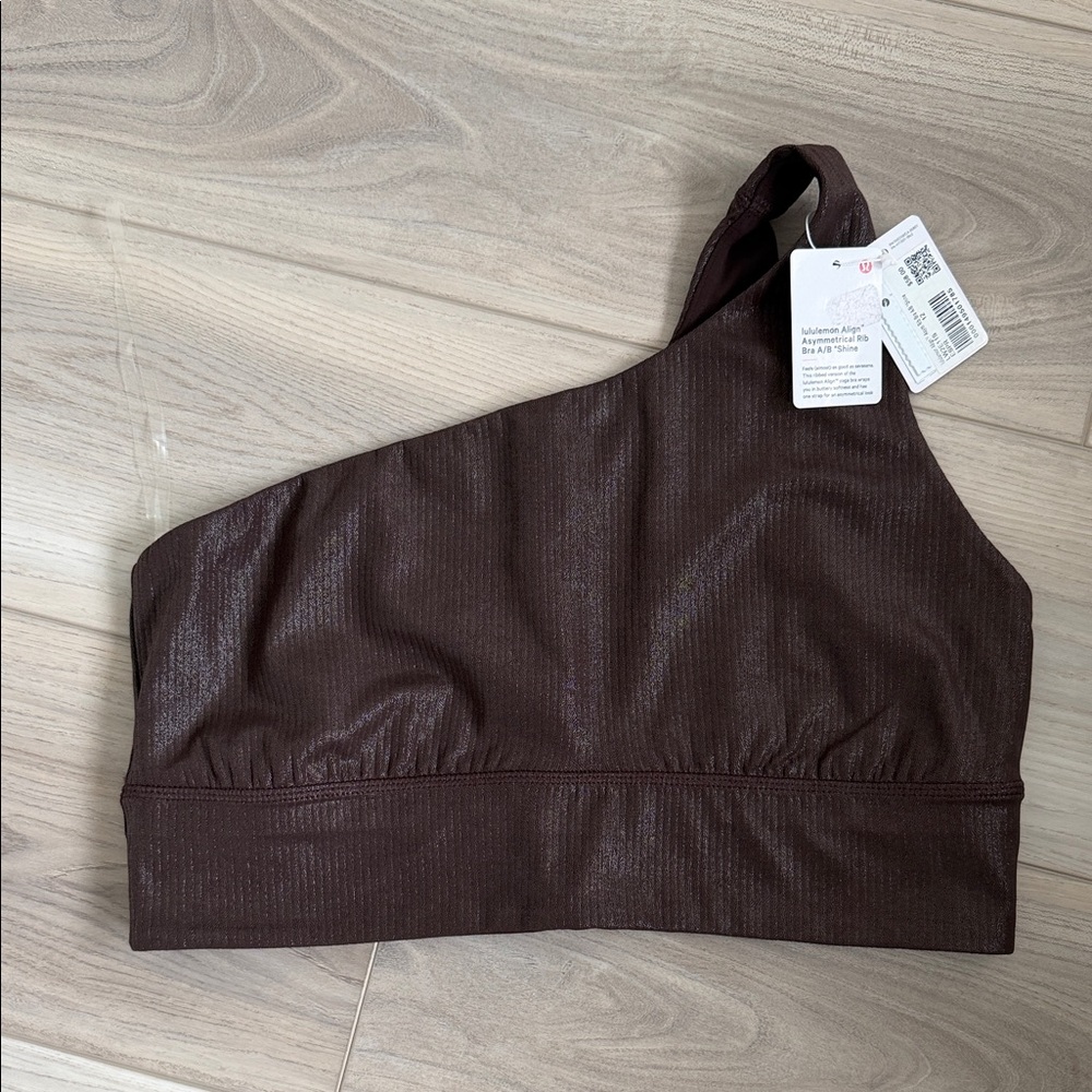 Lululemon Shimmering Brown One-Shoulder Sports Bra
